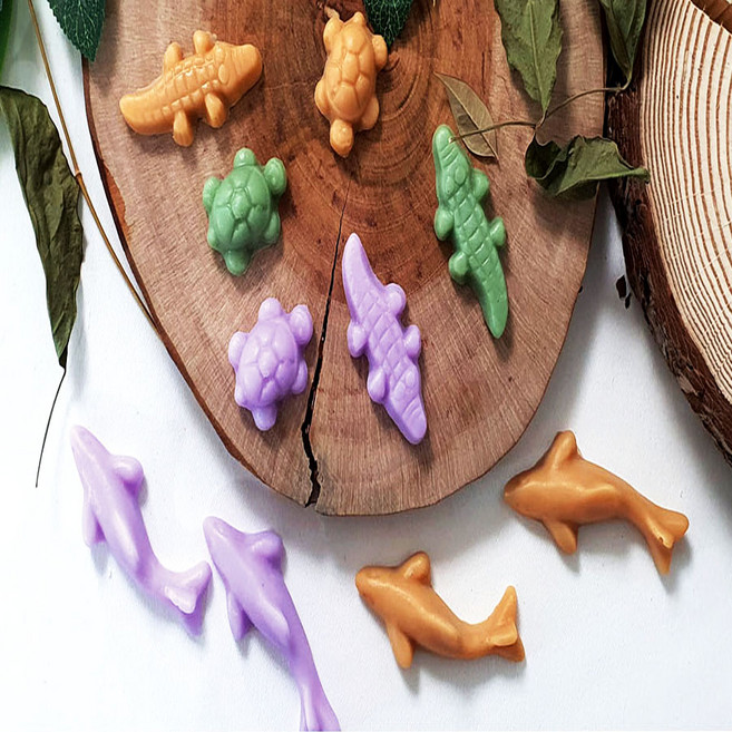 말랑 말랑 하리보 젤리 상어외 3종 5구 데코 몰드, 1개