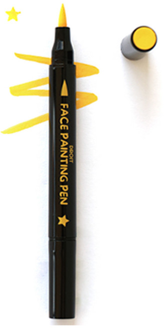 드로잇 페이스페인팅 펜 스탬프 낱개, 옐로우