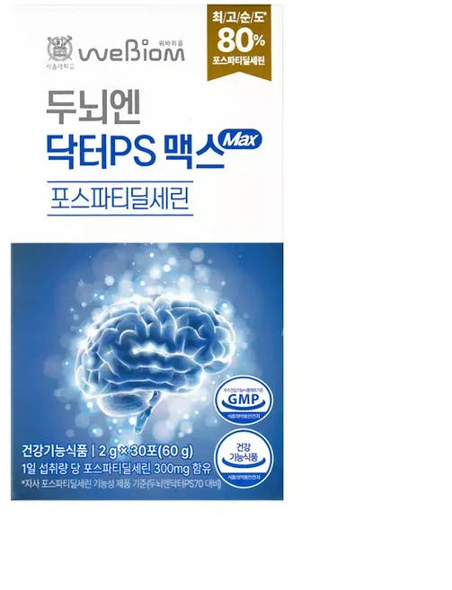위바이옴 두뇌엔 닥터PS 맥스 x 30포 4개, 2g, 1개