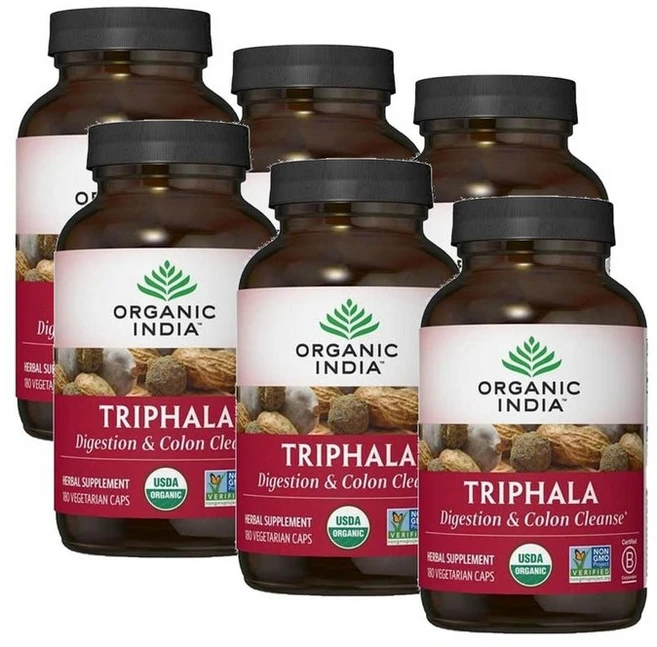 오가닉인디아 트리팔라 캡슐 Organic-India Triphala, 6개, 180정 - 쿠팡