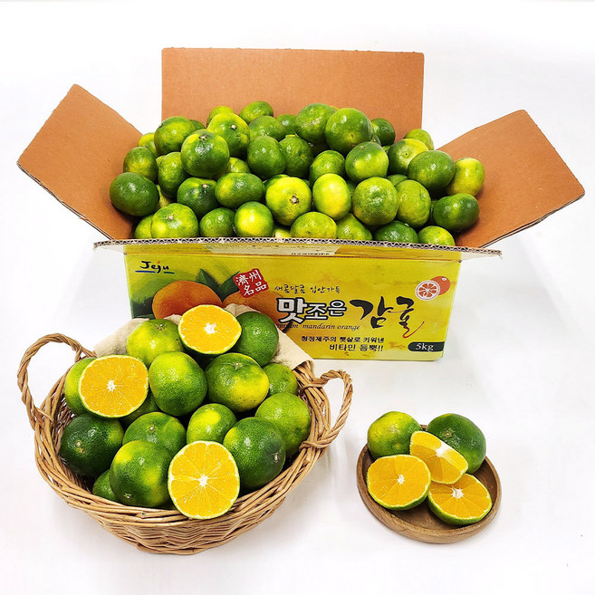 제주 햇 극조생 그린향 감귤, 1박스, 4.5kg 로얄과(S)