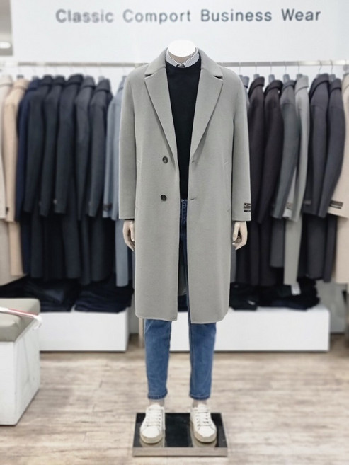 트루젠 구스다운 패딩 안감 핸드메이드 롱코트(LCMWD01200)_DG