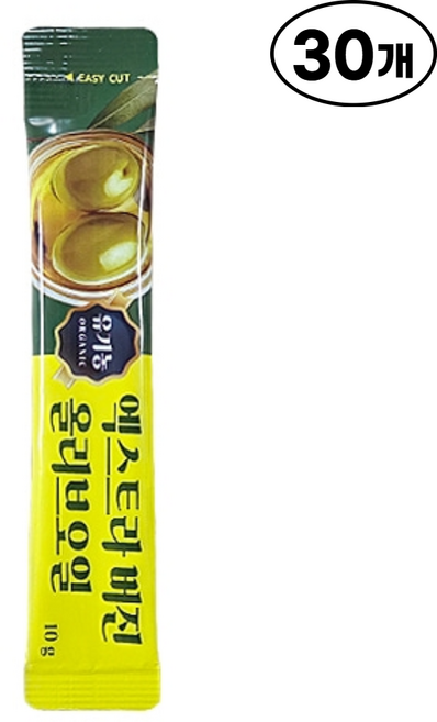 유기농 프리미엄 엑스트라 버진 올리브 오일 스틱 안달루시아 산지, 30세트, 10g