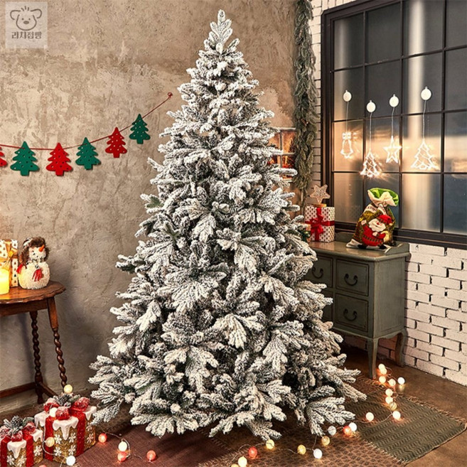 리치점빵 210cm 크리스마스 대형 전나무 눈꽃트리 어린이집크리스마스트리 호텔식크리스마스
