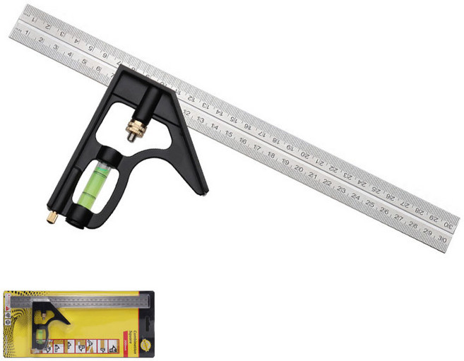 크래프션 목공용 콤비네이션 스퀘어 300mm, 1개