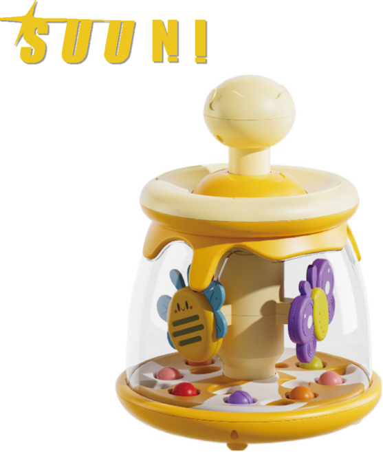 SUUNI 아기 회전 장난감 0~1세 지능 조기 교육, 1개, 노란색