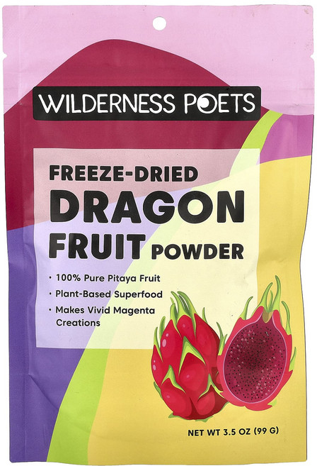 몸관리하세요 겨울입니다 Wilderness Poets 동결 건조 용과 분말 핑크 피타야 99g(3.5oz) 특별관리진행, Wilderness Poets 동결 건조 ..., 99g, 1개