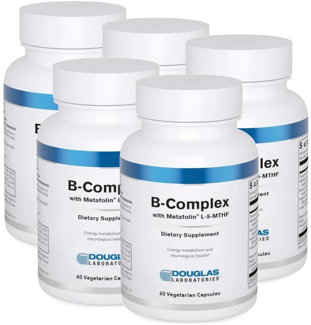 더글라스랩 비타민B 콤플렉스 활성엽산 메틸코발라민 캡슐 Douglas Laboratories B-Complex with Metafolin, 5개, 60정 - 쿠팡
