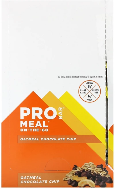 ProBar 밀-온-더-고 오트밀 초콜릿 칩 바 12개 개당 85g(3oz), ProBar밀온더고오트밀초콜릿칩바12개개당85g3oz, 85g - 쿠팡