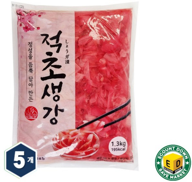 이엔푸드 적초생강, 1.3kg, 5개