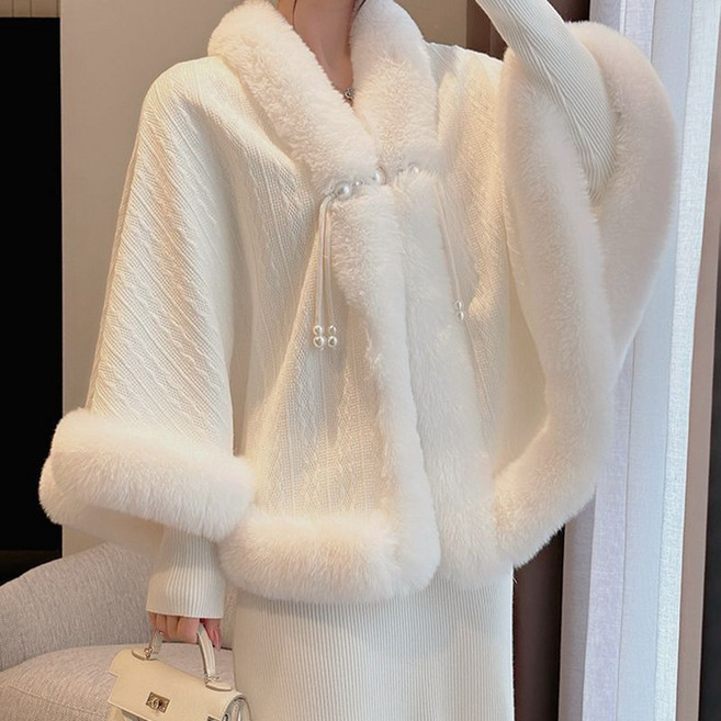 기모 케이프 추동 보온 코트 케이프 비보뉴