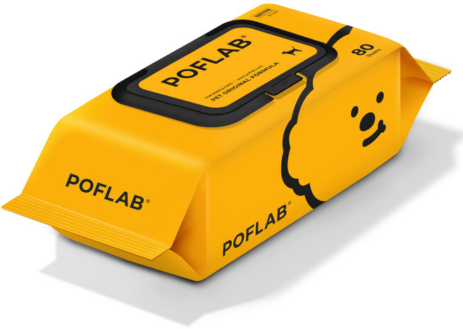 포프랩 강아지 물티슈 저자극 고양이 애견 펫티슈 엠보 80매 1팩, 80개입, 1개