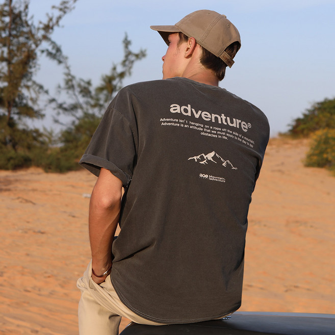 플루크 어드벤쳐 폰트 피그먼트 오버핏 반팔티셔츠 FST705 5color