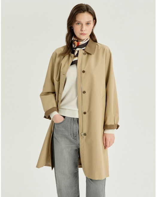 닥스 라이트베이지 컬러배색 롱코트 YMDLCO6B203I1