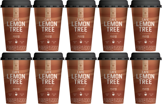 서울에프엔비 카페 레몬트리 300 카라멜 편의점컵커피, 10개, 300ml