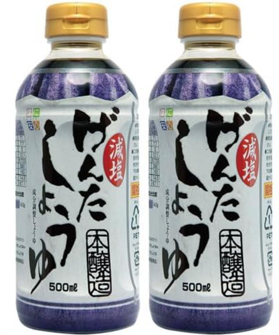 겐타 저염 간장 겐타 안심간장 500ml, 2개