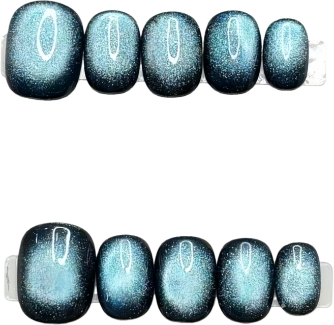 ins 그린 미어러 자석젤 수제 네일팁 NT0072, 1개, S