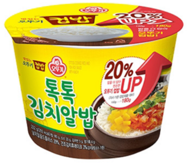 오뚜기 컵밥 톡톡 김치알밥, 222g, 7개