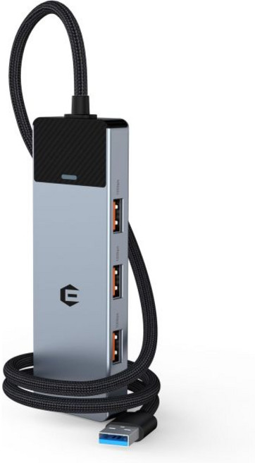 4in1 USB 허브 3.2 스플리터 멀티포트 어댑터 10Gbps 데이터 허브Mac AirPro용 1.6ft50cm 확장 코드 포함 iMac Dell 컴퓨터 HP 노트북 표면, 1개