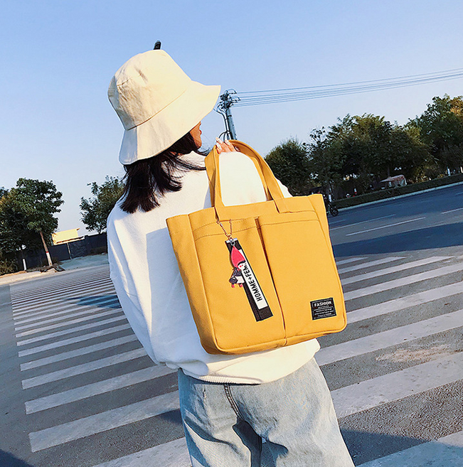 보슈 빅숄더 빅포켓 캔버스 에코백 가방 B1-18