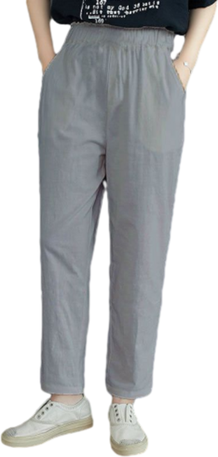 9color 여름 빅사이즈 얇은 면마 9부 팬츠 여성 개량복장 linen pants 뉴타임즈 X928S482