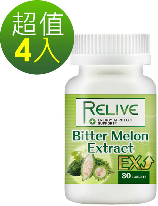RELIVE 山苦瓜穩糖胜肽膠囊, 4盒, 30顆