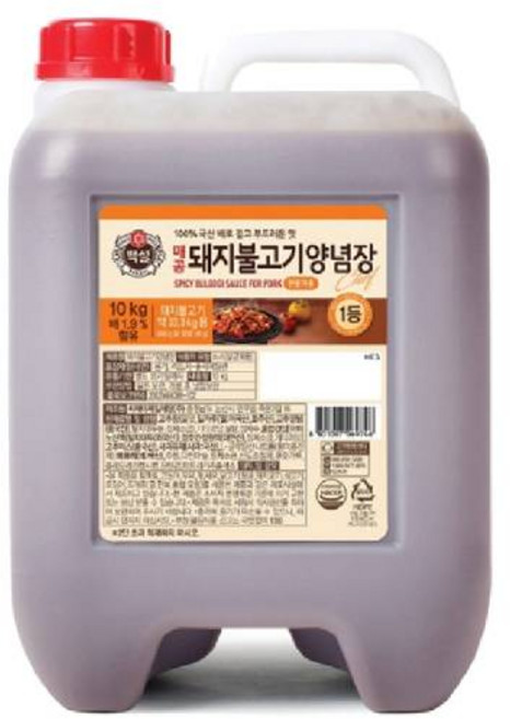 [CJ제일제당] 매콤돼지불고기양념 (백설 10K), 10kg, 1개