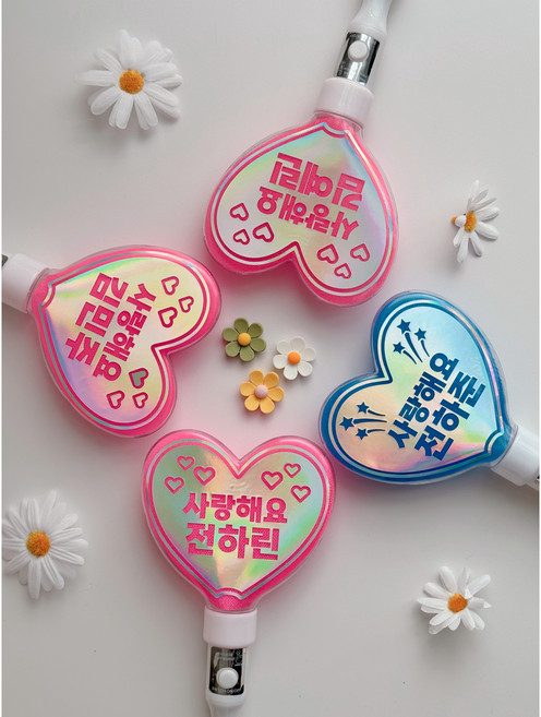 [나는토퍼]콘서트 응원봉 led야광봉 재롱잔치, 핑크, X, 하트