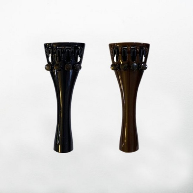 국산 바이올린 테일피스 강화플라스틱 미세조율기 일체형 줄걸이, 1/4, 브라운, 1개