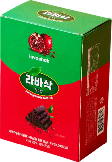 피치코리아 라바삭 석류맛 젤리 12개입, 1개, 420g - 쿠팡