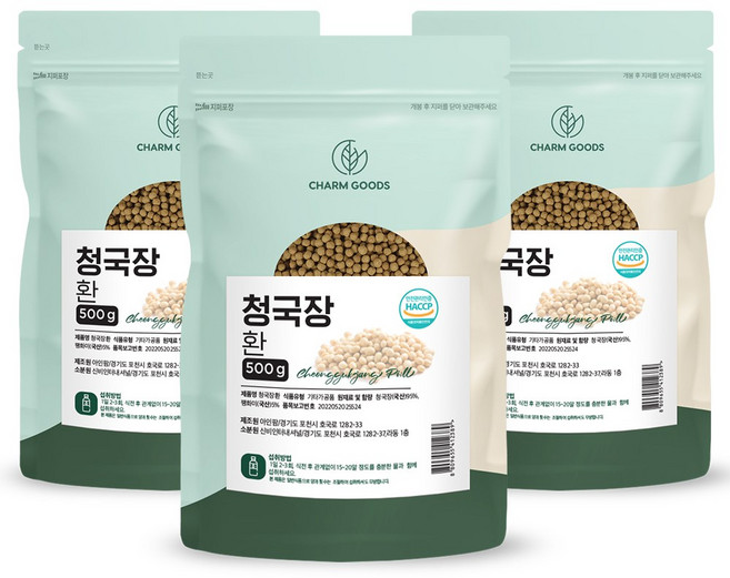 참좋은 100% 국산 청국장환, 500g, 4개