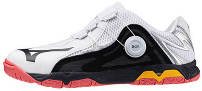 미즈노 웨이브메달 보아 (화이트X바리톤블루X칼립소코랄) 신발주머니&양말 증정