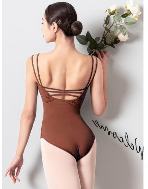 발레복 무용복 발레옷 여성용 조절 가능한 슬링 발레 댄스 레오타드 우아한 체조 바디 슈트 성인 훈련복 연습용 더블 의상