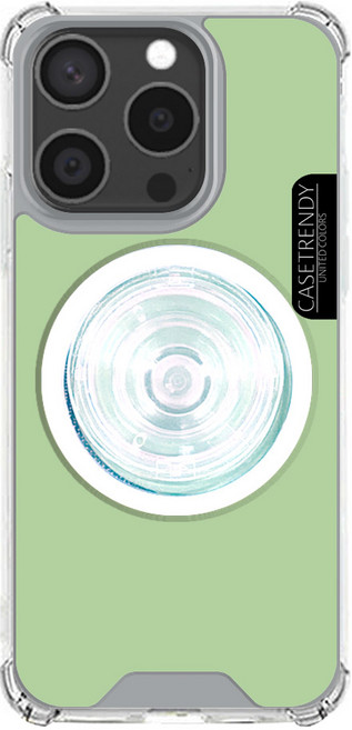 케이스트랜디 아이폰15프로 맥세이프 호환 컬러 젤하드 케이스 + 자석 투명톡 세트