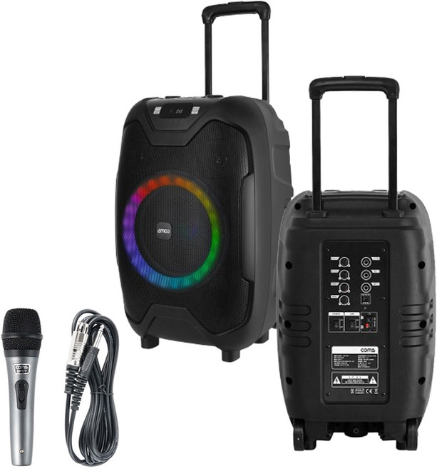 이동식 UHF 앰프 스피커 무선마이크 헤드셋 세트 50W 충전식 야외 행사 강의용, 블랙, KY600S(유선 마이크 증정)