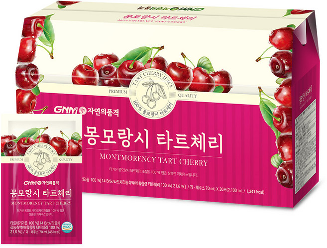 GNM자연의품격 몽모랑시 타트체리 주스 즙, 1개, 2.1L