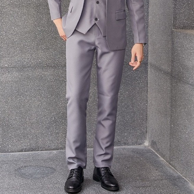 LARGE STORE 素面韓版合身西裝三件套