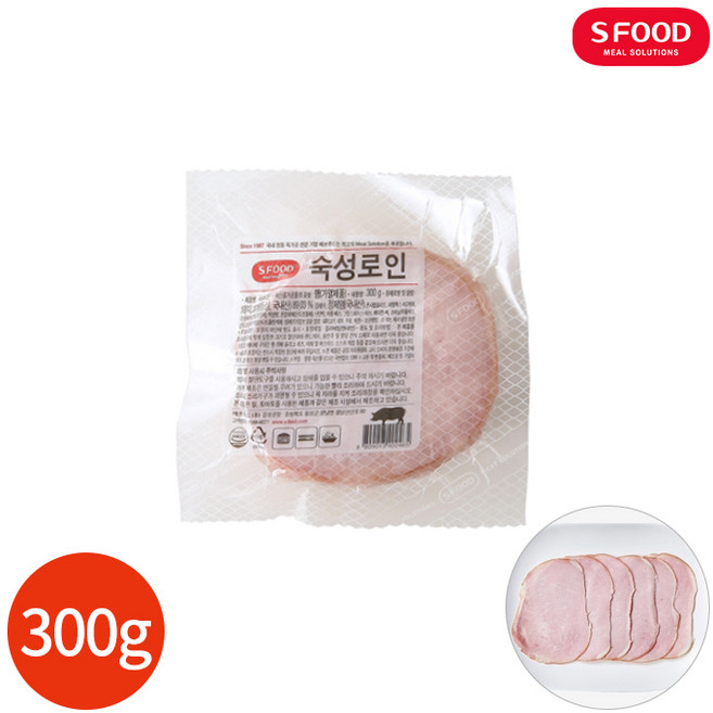 에스푸드 숙성 로인 슬라이스 햄, 300g, 1개