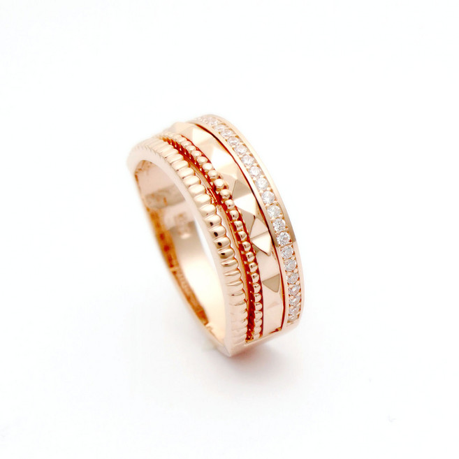 14k 18k 로즈골드 반지 패션반지 럭셔리 커플링 R201