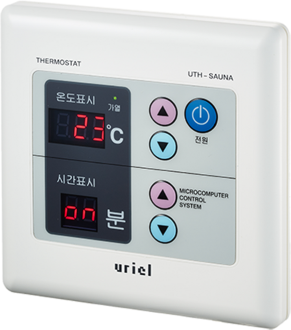 우리엘조절기 UTH-JP사우나 온도조절기(매립형), 1개, 일반센서 +과승센서+전원코드 2.5SQX2C