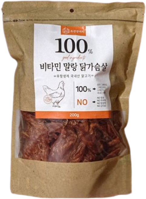 조선강아지 대용량 국산 강아지 수제간식, 비타민 말랑닭가슴살, 200g, 1개
