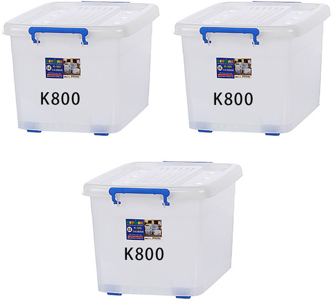 KEYWAY 聯府 滑輪整理箱90L 整理箱 換季收納, K800x3入 不透明, 3個