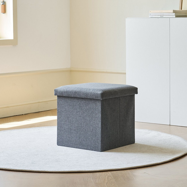 [MODERN HOUSE 중계점] [가구 택배발송] 폴더블 수납스툴 W380 차콜 CF1225002, 1개