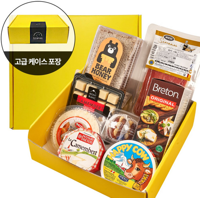 와인 안주 플래터 선물세트 3호(8종) 고급치즈 4종/벌집꿀/크래커/하몽슬라이스/대추야자, 1개, 1.3kg