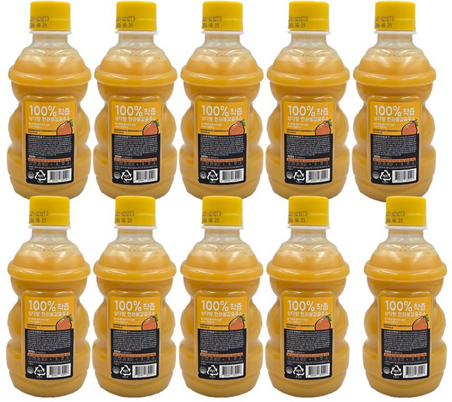 제주 삼다향 착즙주스 100% 감귤주스 한라봉, 320ml, 10개