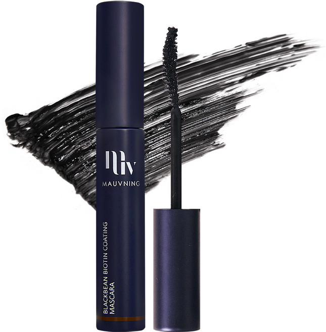 모브닝 블랙빈 비오틴 코팅 안번지는 마스카라 롱래쉬 효과, 1개, 블랙