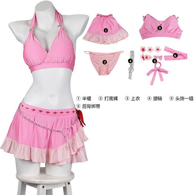 에어리스 게인즈버러 수영복 파이널 판타지 파판 7 리메이크 코스프레 코스튬 의상 서코 부코