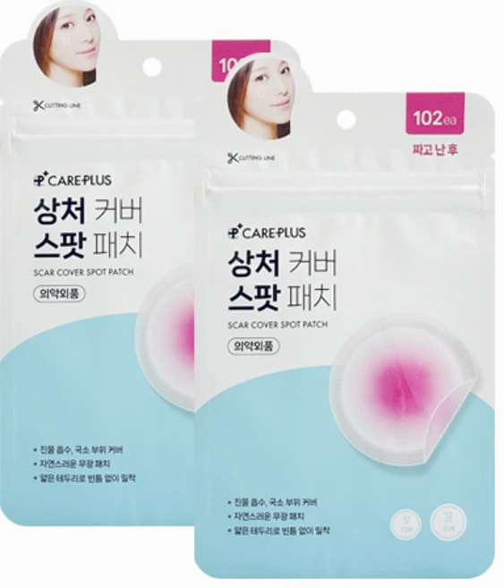 올리브영 케어플러스 상처커버 스팟 패치, 102개입, 2개 - 쿠팡
