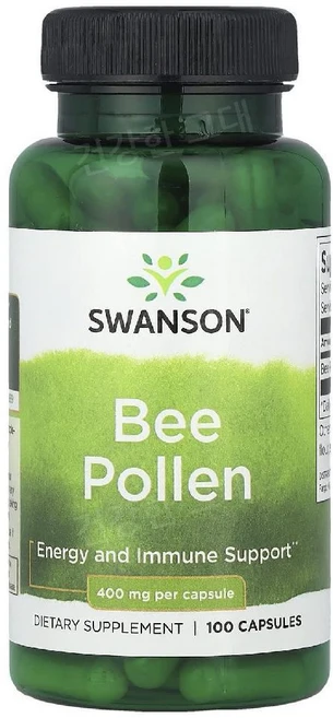 스완슨 벌화분 비폴렌 400mg 100캡슐 꿀벌화분 벌꽃가루 BeePollen, 100정, 1개 - 쿠팡