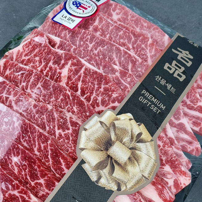 안젤라 제이 LA갈비 소갈비 명절 추석 설날 선물세트 백화점 납품고기 엑셀 초이스 M86 미국산 1.5 3kg, 1개